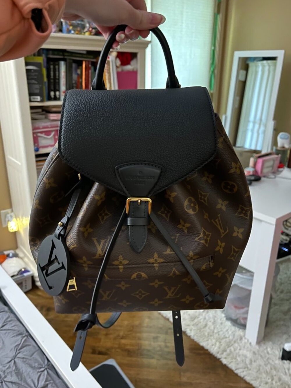 Louis Vuitton Monogram Leather Montsouris PM Backpack Noir - Picture 2 of 14